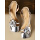 Belt Buckle Flower Shape Hollow Split-Joint Square-Toe Sandals Belt Buckle Flower Shape Hollow Split-Joint Square-Toe Sandals