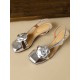 Belt Buckle Flower Shape Hollow Split-Joint Square-Toe Sandals Belt Buckle Flower Shape Hollow Split-Joint Square-Toe Sandals