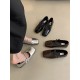 Belt Buckle Shallow Cut Split-Joint Square-Toe Mary Janes Flats Belt Buckle Shallow Cut Split-Joint Square-Toe Mary Janes Flats