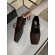 Belt Buckle Shallow Cut Split-Joint Square-Toe Mary Janes Flats Belt Buckle Shallow Cut Split-Joint Square-Toe Mary Janes Flats