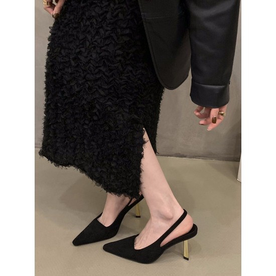Hollow Pointed-Toe Split-Joint Sling Shoes Sandals Pumps Hollow Pointed-Toe Split-Joint Sling Shoes Sandals Pumps