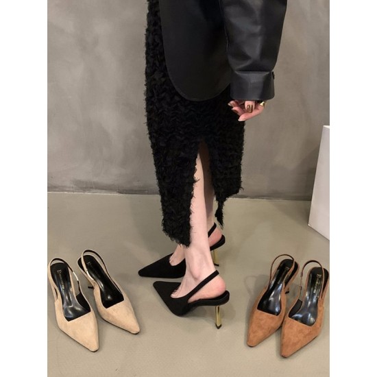 Hollow Pointed-Toe Split-Joint Sling Shoes Sandals Pumps Hollow Pointed-Toe Split-Joint Sling Shoes Sandals Pumps