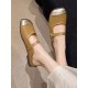Contrast Color Shallow Cut Split-Joint Square-Toe Slippers&Mules Mary Janes Flats Contrast Color Shallow Cut Split-Joint Square-Toe Slippers&Mules Mary Janes Flats