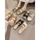 Contrast Color Shallow Cut Split-Joint Square-Toe Slippers&Mules Mary Janes Flats Contrast Color Shallow Cut Split-Joint Square-Toe Slippers&Mules Mary Janes Flats