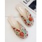 Open Toe Printed Round-Toe Split-Joint Slippers