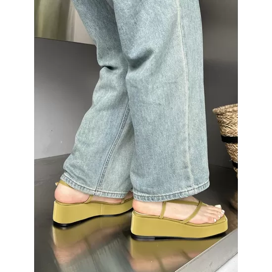 Belt Buckle Hollow Solid Color Square-Toe Sandals Platform Shoes Belt Buckle Hollow Solid Color Square-Toe Sandals Platform Shoes