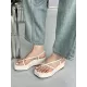 Belt Buckle Hollow Solid Color Square-Toe Sandals Platform Shoes Belt Buckle Hollow Solid Color Square-Toe Sandals Platform Shoes