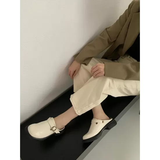 Buckle Round-Toe Split-Joint Sandals Mules&Slides Loafers Buckle Round-Toe Split-Joint Sandals Mules&Slides Loafers