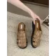 Hollow Round-Toe Split-Joint Woven Slippers&Mules Sandals Hollow Round-Toe Split-Joint Woven Slippers&Mules Sandals