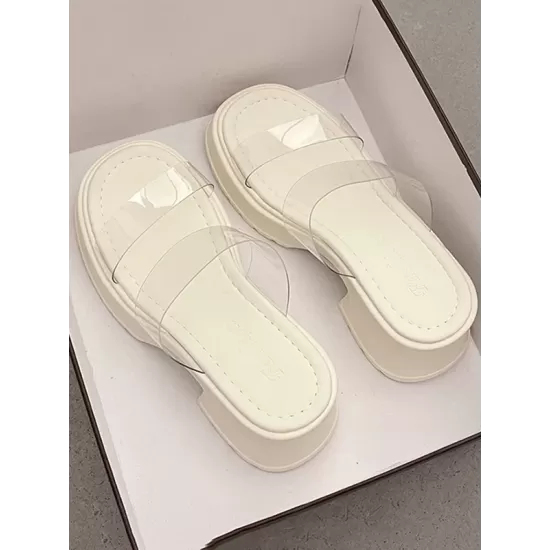 Open Toe Round-Toe Split-Joint Transparent Slippers Pumps Sandals Open Toe Round-Toe Split-Joint Transparent Slippers Pumps Sandals