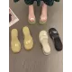 Open Toe Round-Toe Split-Joint Transparent Slippers Pumps Sandals Open Toe Round-Toe Split-Joint Transparent Slippers Pumps Sandals
