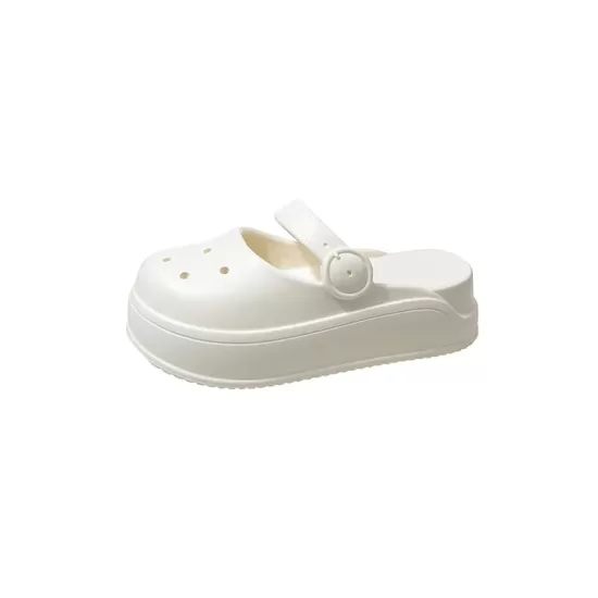 Hollow Round-Toe Solid Color Slippers Sandals Hollow Round-Toe Solid Color Slippers Sandals