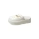 Hollow Round-Toe Solid Color Slippers Sandals Hollow Round-Toe Solid Color Slippers Sandals