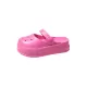 Hollow Round-Toe Solid Color Slippers Sandals Hollow Round-Toe Solid Color Slippers Sandals