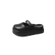 Hollow Round-Toe Solid Color Slippers Sandals Hollow Round-Toe Solid Color Slippers Sandals