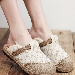 Rhombic Flat Shoes Casual Shoes Slippers