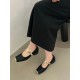 Contrast Color Round Cut Shallow Cut Split-Joint Square-Toe Mary Janes Contrast Color Round Cut Shallow Cut Split-Joint Square-Toe Mary Janes