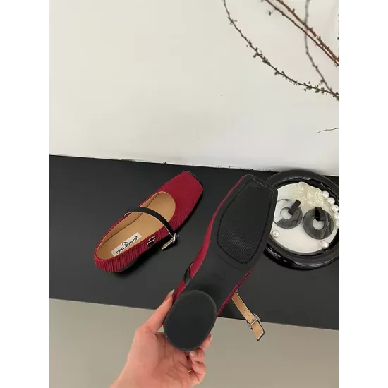 Contrast Color Round Cut Shallow Cut Split-Joint Square-Toe Mary Janes Contrast Color Round Cut Shallow Cut Split-Joint Square-Toe Mary Janes