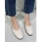 Solid Color Square-Toe Low Heels Flat Shoes