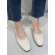 Solid Color Square-Toe Low Heels Flat Shoes Solid Color Square-Toe Low Heels Flat Shoes