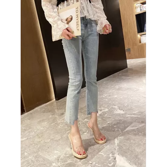 Open Toe Transparent Sandals Platform Shoes Open Toe Transparent Sandals Platform Shoes
