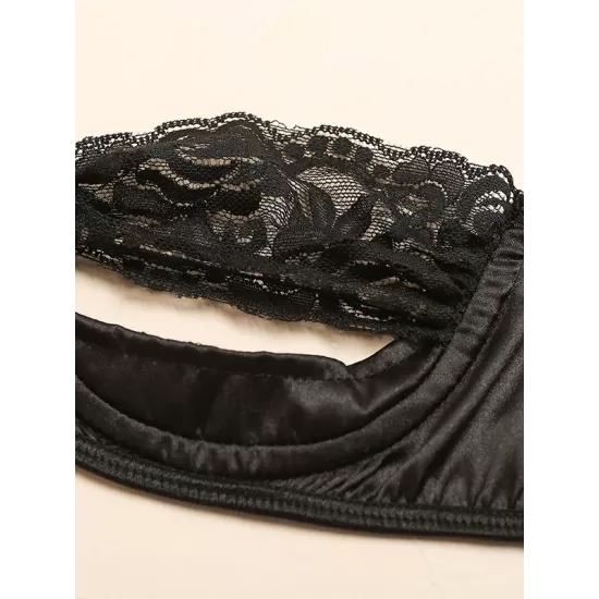 Sexy Lace See-Through Underwired Three-Piece Lingerie Set Sexy Lace See-Through Underwired Three-Piece Lingerie Set
