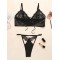 Hollow Bandage Split Lingerie Set
