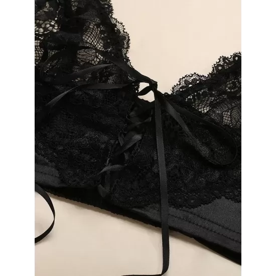 Hollow Bandage Split Lingerie Set Hollow Bandage Split Lingerie Set