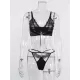 Hollow Bandage Split Lingerie Set Hollow Bandage Split Lingerie Set