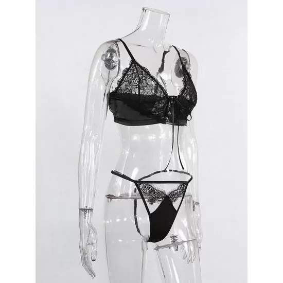 Hollow Bandage Split Lingerie Set Hollow Bandage Split Lingerie Set