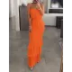 Elasticity Pleated Split-Joint Bodycon Sleeveless Tube Maxi Dresses Elasticity Pleated Split-Joint Bodycon Sleeveless Tube Maxi Dresses