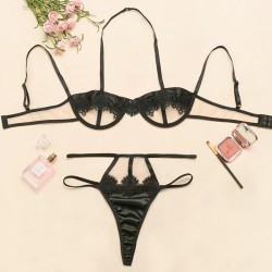 Sexy Lace Hollow Split-Joint Split Erotic Lingerie