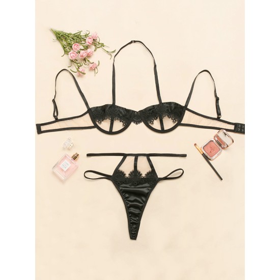 Sexy Lace Hollow Split-Joint Split Erotic Lingerie Sexy Lace Hollow Split-Joint Split Erotic Lingerie