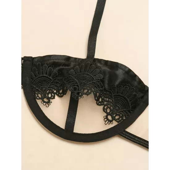 Sexy Lace Hollow Split-Joint Split Erotic Lingerie Sexy Lace Hollow Split-Joint Split Erotic Lingerie