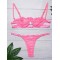 Eyelash Lace Underwired Split Sexy Lingerie
