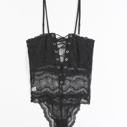 Split-Joint Bandage One-Piece Teddy Lingerie