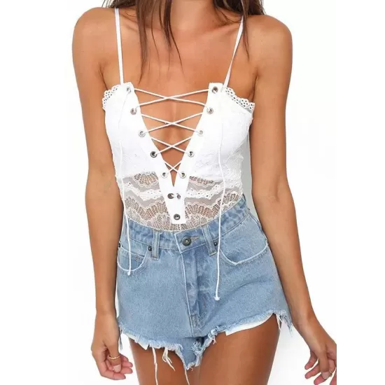 Split-Joint Bandage One-Piece Teddy Lingerie Split-Joint Bandage One-Piece Teddy Lingerie