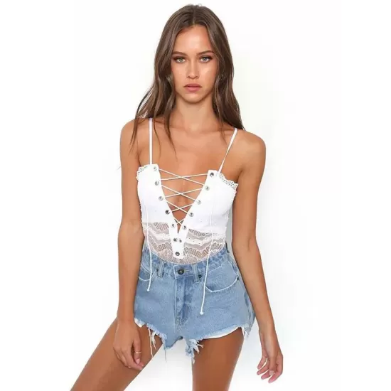 Split-Joint Bandage One-Piece Teddy Lingerie Split-Joint Bandage One-Piece Teddy Lingerie