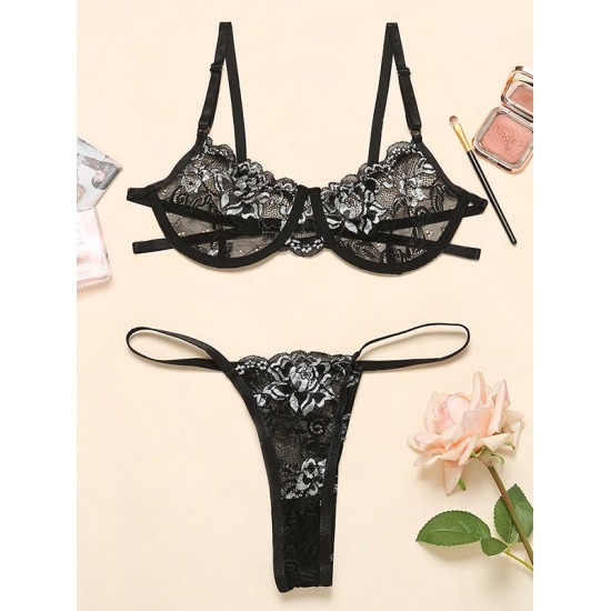 Sexy Embroidered Underwired Bandage Erotic Lingerie Sexy Embroidered Underwired Bandage Erotic Lingerie