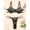 Sexy Embroidered Underwired Bandage Erotic Lingerie