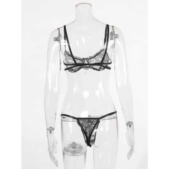 Sexy Embroidered Underwired Bandage Erotic Lingerie Sexy Embroidered Underwired Bandage Erotic Lingerie