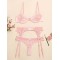 Sexy Lace Split-Joint Underwired Three-Piece Lingerie Set