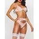 Sexy Lace Split-Joint Underwired Three-Piece Lingerie Set Sexy Lace Split-Joint Underwired Three-Piece Lingerie Set