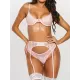 Sexy Lace Split-Joint Underwired Three-Piece Lingerie Set Sexy Lace Split-Joint Underwired Three-Piece Lingerie Set