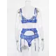 Sexy Lace Split-Joint Underwired Three-Piece Lingerie Set Sexy Lace Split-Joint Underwired Three-Piece Lingerie Set