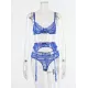 Sexy Lace Split-Joint Underwired Three-Piece Lingerie Set Sexy Lace Split-Joint Underwired Three-Piece Lingerie Set