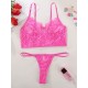 Sexy Floral Lace Underwired Bandeau Split Lingerie Sexy Floral Lace Underwired Bandeau Split Lingerie