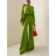 Solid Color Split-Joint Batwing Sleeves Loose Off-The-Shoulder Blouses Solid Color Split-Joint Batwing Sleeves Loose Off-The-Shoulder Blouses