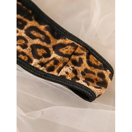 Sexy Leopard Print Hollow Bandage Erotic Lingerie Sexy Leopard Print Hollow Bandage Erotic Lingerie