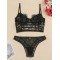 Sexy Lace Hollow Underwired Split Erotic Lingerie